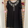 dress Bnwt byoung dress size 38 black chiffon with embellished neckline short sleeves Image 5