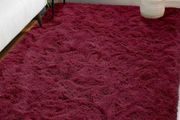 Soft Area Rugs for Living Room, Plush Fluffy Bedroom Rug, Non-slip Shaggy Rugs for Dorm Teens Room Decor, Modern Indoor Furry Carpets for Playroom Study Office, 200x230 cm, Wine Red