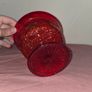 Early American Pattern Glass Ruby Red Footed Bowl Image 5