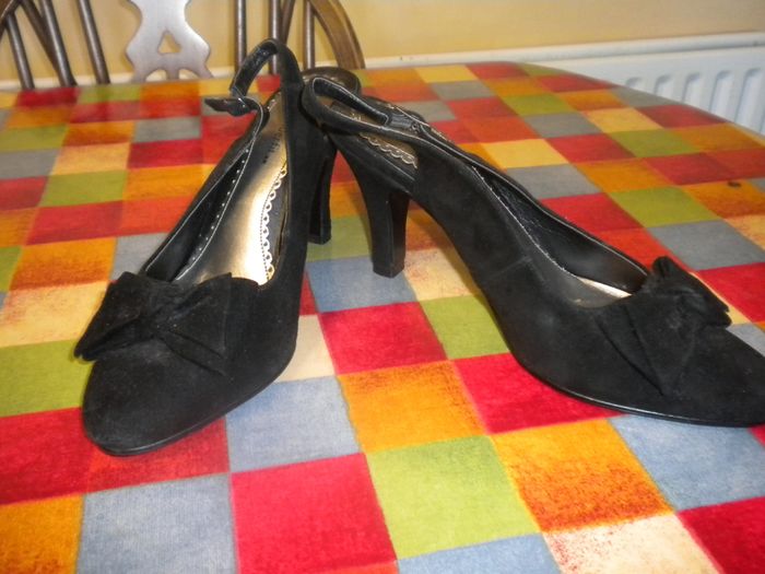 Black Sling Back Shoes