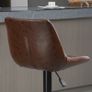 2-Piece Set of Bar Stools Bar Chairs, Height Adjustable, with Footrest, 46.5cm x 50cm x 108cm, Black + Brown Image 3