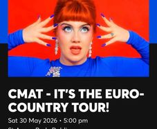 2 x front standing CMAT tickets