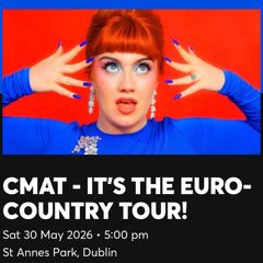 2 x front standing CMAT tickets