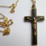 Vintage Crucifix Pendant Gold Plated Necklace Image 4