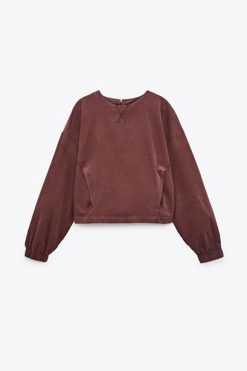 Zara Velvet TRACKSUIT jumper and trousers set