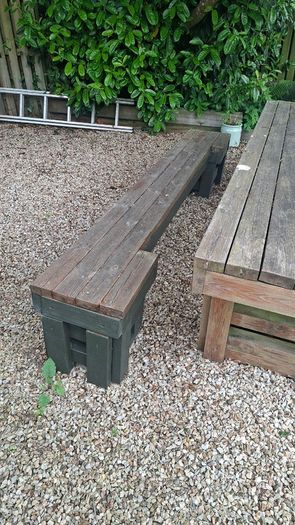 Garden table and bench
