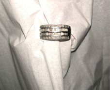 diamond ring silver band