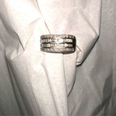 diamond ring silver band
