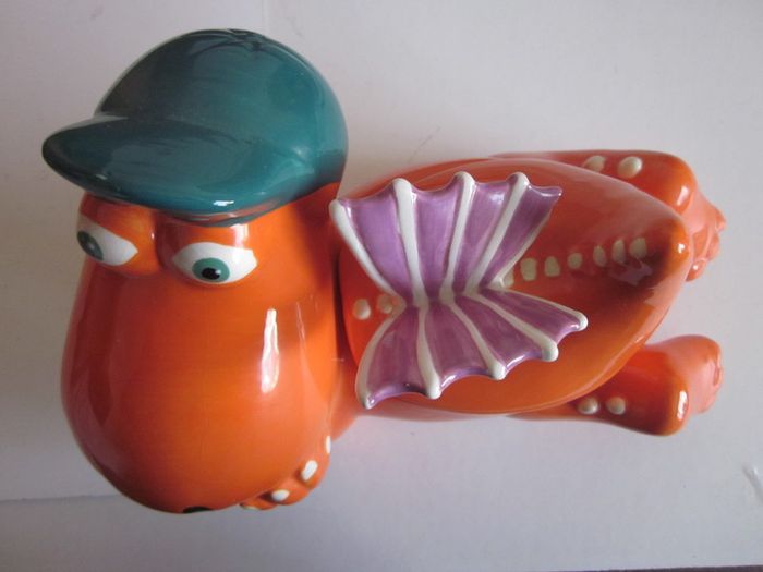 Coconut the little orange dragon novelty cookie jar biscuit jar kitchen storage