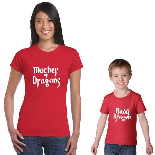 Mother of Dragons Mom and Child T-shirts