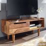 Solid Wood TV Stand  Modern Entertainment Unit & Media Cabinet Image 2
