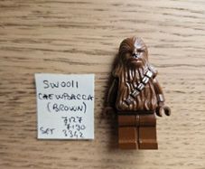 lego sw0011 chewbacca (brown), set star wars 7127, 7190, 3342