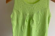 Brand new Girl's Lime Ribbed Vest Top with Sequin Embellishments | Size 5 years