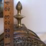 Vintage Brass Fireplace Screen Fan Gargoyle Peacock Griffin Image 10