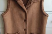RABE Luxury Faux Suede &amp; Shearling Gilet Bodywarmer   Size 42