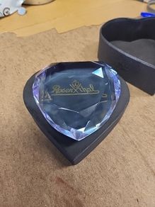 Glass crystal heart shaped