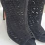VIA SPIGA black leather suede open-toe high heels Sz 41 (Fit 7-7.5UK) - Rrp 125 (New) Image 3