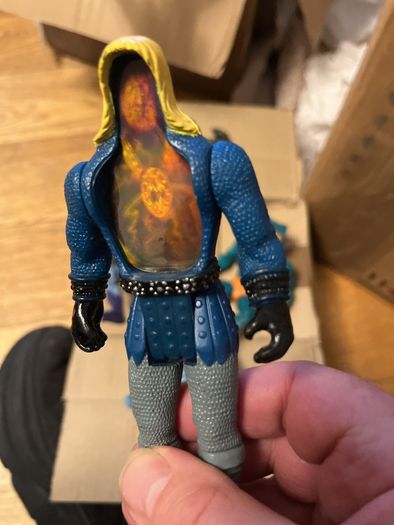Vintage 80s Action Figure Lot MOTU Skeletor Merman, Rock Lords Granite, Super Naturals Hologram