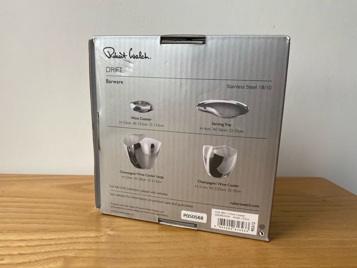 Robert Welch Drift Wine Coaster 135mm Stainless Steel.