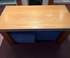 Solid Wood Coffee Table with 2 Stools
