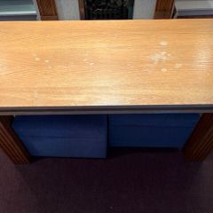 Solid Wood Coffee Table with 2 Stools