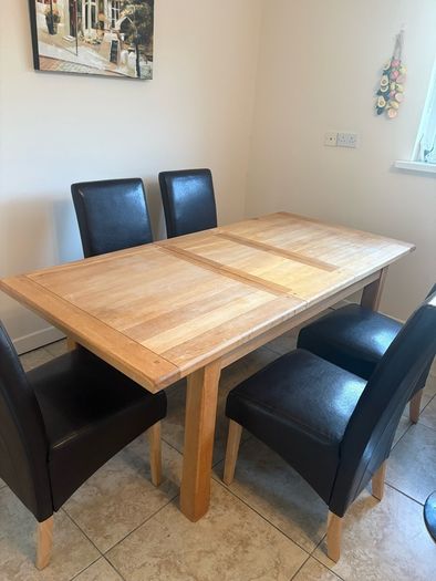 Dining table and chairs