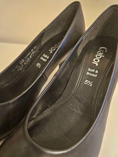 Gabor Nappa high tech leather soft & smart high heel court shoes black 95.310.87 RRP 65 euro 5.5 UK  & 6 UK NEW & BOXED SALE