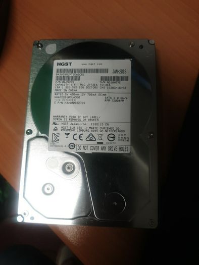 HGST HDS721010CLA332 / 0F10383 Deskstar 7K1000.C 1Tb 7200Rpm SATA-3.0Gbps 3.5-Inch Internal Hard Drive