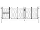 Garden Gate Steel 125x395 cm Anthracite