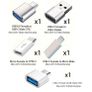 10pcs USB C to A Adapter, USB Male to Type C Female OTG Converter Charger Cable Connector for Charging Data Transfer, Micro USB to USB C Kit for Android Phone Laptop Car Image 7