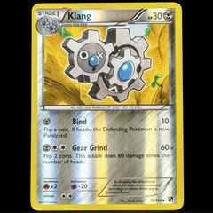 Klang 75/114 Reverse Holo Black and & White Base Set Pokemon Card