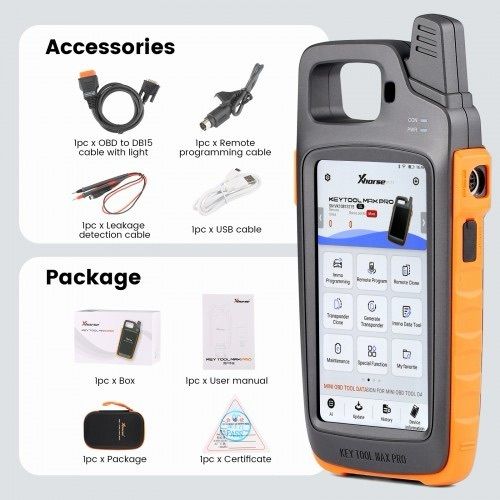 2026 Xhorse VVDI Key  Tool Max Pro Remote Maker and Key Programmer Multi-Function Machine Support CAN-FD Protocol