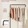Movable Clothes Rack with Bottom Shoes Shelf, Heavy-Duty Clothing Rail for Hanging Clothes, Coats, Dresses, Clothes Rail for Bedroom, Closet, Laundry Black, 72x36x149cm Image 3