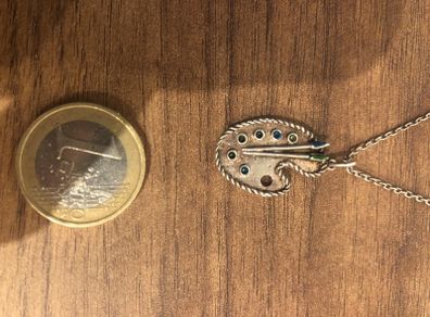 Vintage artist palette necklace