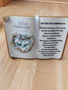 25th Anniversary Gift Plaque