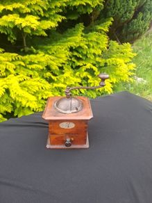 Old wood coffee grinder postage possible