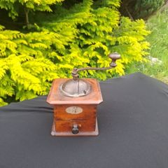 Old wood coffee grinder postage possible