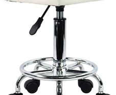 NEW SALE | Square Rolling Stool PU Leather Height Adjustable Swivel Massage SPA Salon Stools Task Chair with Wheels