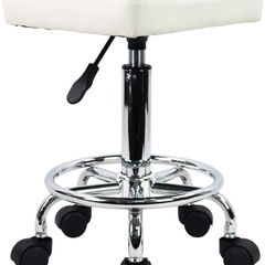 NEW SALE | Square Rolling Stool PU Leather Height Adjustable Swivel Massage SPA Salon Stools Task Chair with Wheels