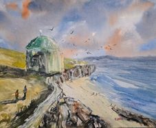 Mussenden Temple Antrim watercolour