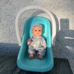Baby doll in car carrier seat set
