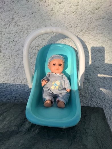 Baby doll in car carrier seat set