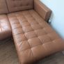 IKEA LANDSKRONA 3 Seater Chaise Sofa Tan Leather Look Image 5