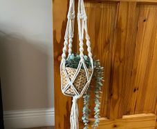 Crochet hanging plant holders x 3