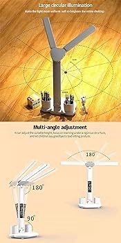 FREE P&P LED USB Charging Touch Control Table Lamps 3 Colors 5 Brightness Eye-Caring Reading Light Bedside Phone Holder 3 in 1 LCD Calendar Temperature Alarm