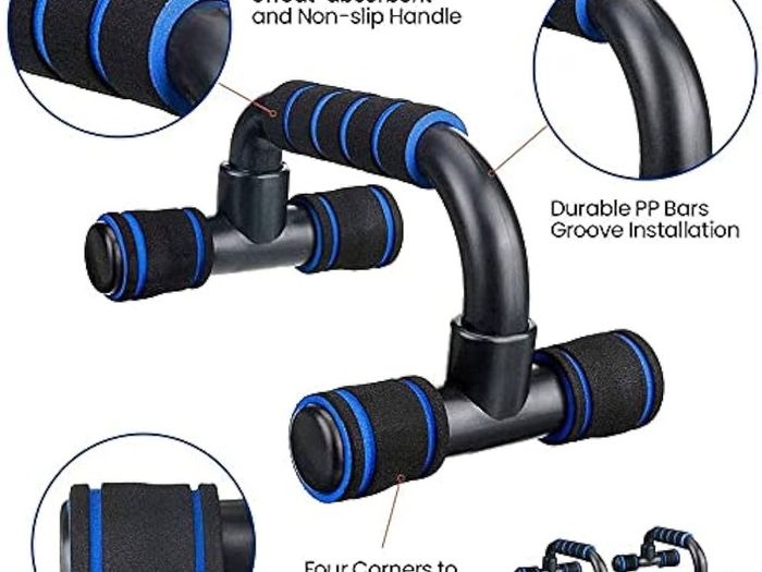 NEW SALE | 7-IN-1 Ab Roller Wheel Set With, 2 Push-up Bars, Resistance Band, Skipping Rope, Hand Grip And Knee Pad, Fitness Workout At Home Gym