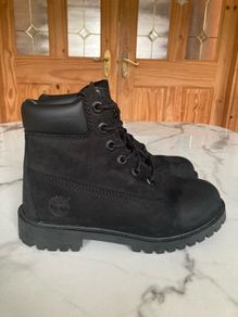 Timberland Junior 6 Inch Premium Black Boots 12907
