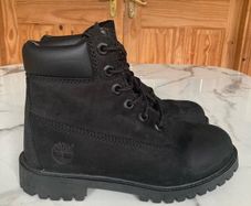 Timberland Junior 6 Inch Premium Black Boots 12907