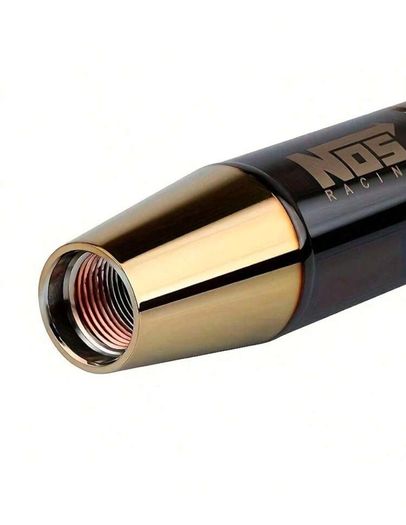NOS Racing Weighted Shift Knob Black & Gold Manual Gear Stick Universal Fit