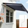 Manual Retractable Awning 9.8ft x 8.2ft 3m x 2.5m Outdoor Patio Sun Shade Dark Grey Image 3
